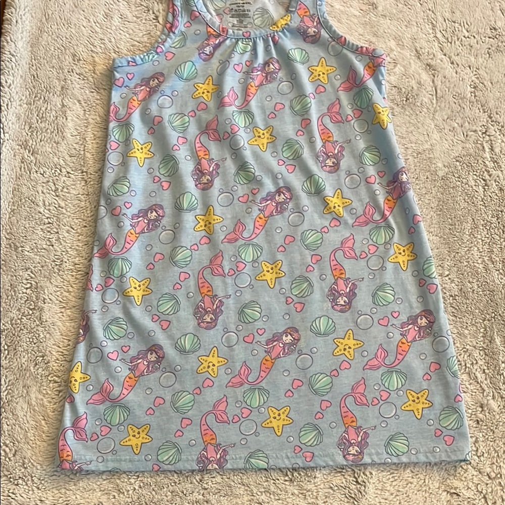 Limited Too Mermaid Print Nightgown SZ 10/12